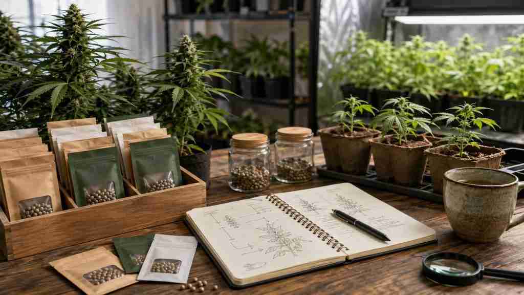 CBD seed grow-trait checklist for planning training and plant control