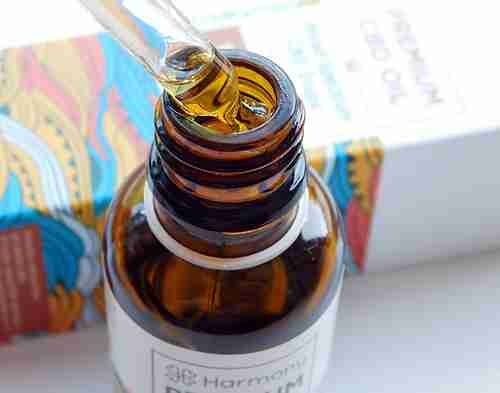 CBD oil bottle and dropper used while comparing cannabinoids