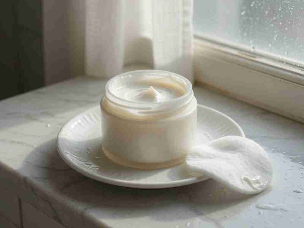 Hands holding a CBD cream jar and turning it to the ingredient list